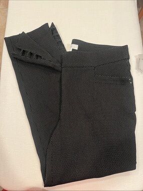 89th & Madison Black with White Microdot Cropped Pants